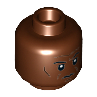 Lego hlava, červeno hnědá (6211829)